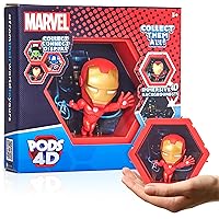 WOW! PODS 4D Marvel Iron Man Toys - Unique Connectable & Collectable Toy Figure, Wall/Shelf Display, Easter Basket Stuffers, Iron Man Action Figure, Marvel Toys & Gifts for Kids & Adult Collectors