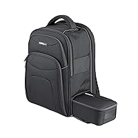 StarTech.com Unisex Backpack Ergonomic Computer Bag with Removable Accessory Case-Laptop/Tablet Pockets-Nylon, Black, 15.6