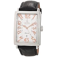 Gevril Men's Ave of Americas Swiss Automatic Watch, Genuine Handmade Italian Leather Strap