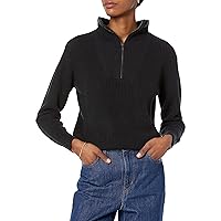 Amazon Essentials Women's Relaxed-Fit Ribbed Half Zip Sweater (Available in Plus Size) (Previously Amazon Aware)
