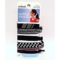 Scunci 3965103a048 Knotted Ponytailers Assorted Colors 6 Count