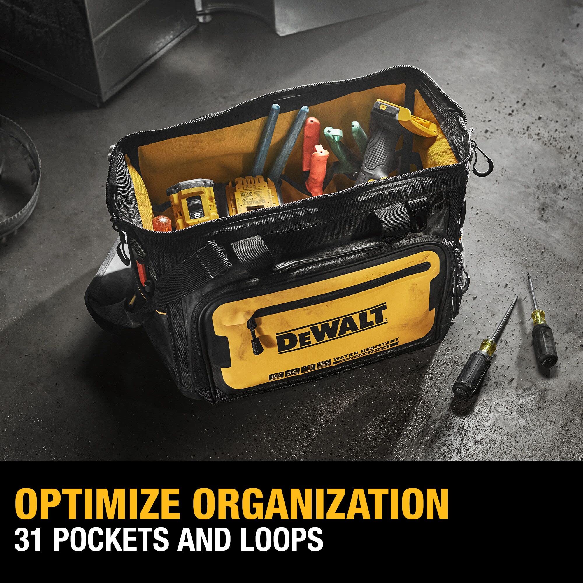 DEWALT Tool Bag, Tool Storage and Organization, Durable and Water Resistant, 16 Inch (DWST560103)