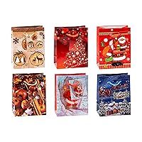 TSI 84027 Gift Bags Christmas No 7, Pack of 12, Size: Small (5,5 x 4 x 2,5 inch)