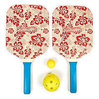 Swimways Hydro Paddle & Pickleball Set, Pickleball Paddles and Balls for Pool, Lake and Beach Games, Outdoor Toys for Kids and Adults Aged 5 & Up