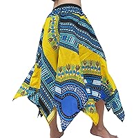 RaanPahMuang Brand Wild Angle Cut African Boubou Afrika Dashiki Art Dance Skirt