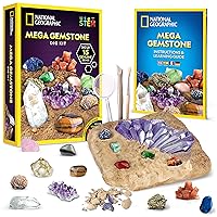 Mega Dig Kit - Dig Up 15 Real Gemstones and Crystals, Science Kit for Kids, Gift for Girls and Boys
