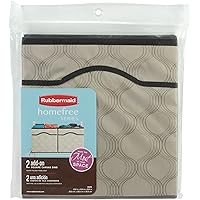 Rubbermaid HomeFree Closet System Canvas Basket, Medium, Beige, 2-Pack