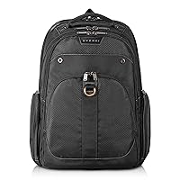 EVERKI Atlas Travel Friendly Laptop Backpack, 11-Inch to 15.6-Inch Adaptable Compartment (EKP121S15), Black