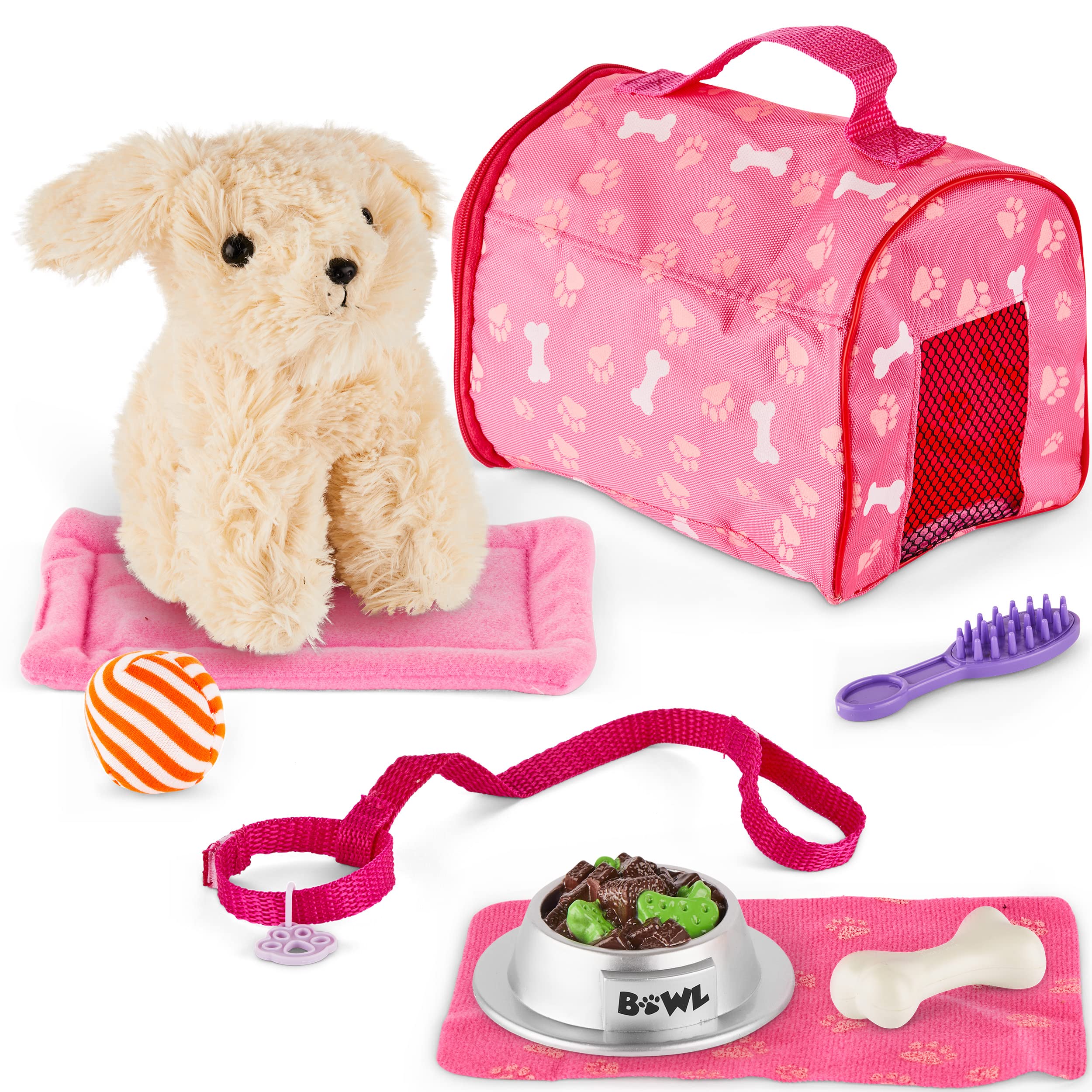 Click N' Play Toy Puppy Set for Kids, Toy Dog Bed - Little Girl Toys, Toys for 3+ Year Old Girls, Gifts for 3+ Year Old Girl, Gifts for 3 Year Old Girl, Toys for 3 Year Old Girls, Girl Toys Age 4-5