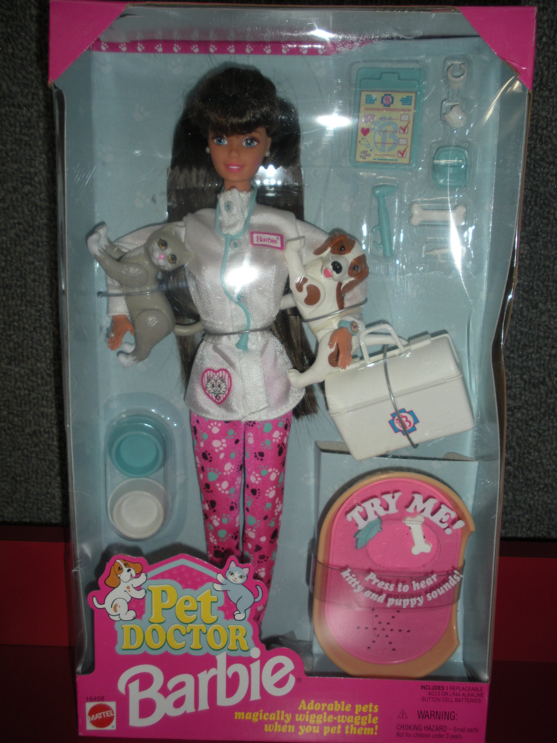 Barbie Pet Doctor Doll Brunette