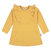 Gerber Baby Girls' One Size Toddler Long Sleeve Dress with Ruffle Detail