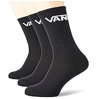 Vans, Men's Classic Crew Socks | 3-Pack (1-6, Black)