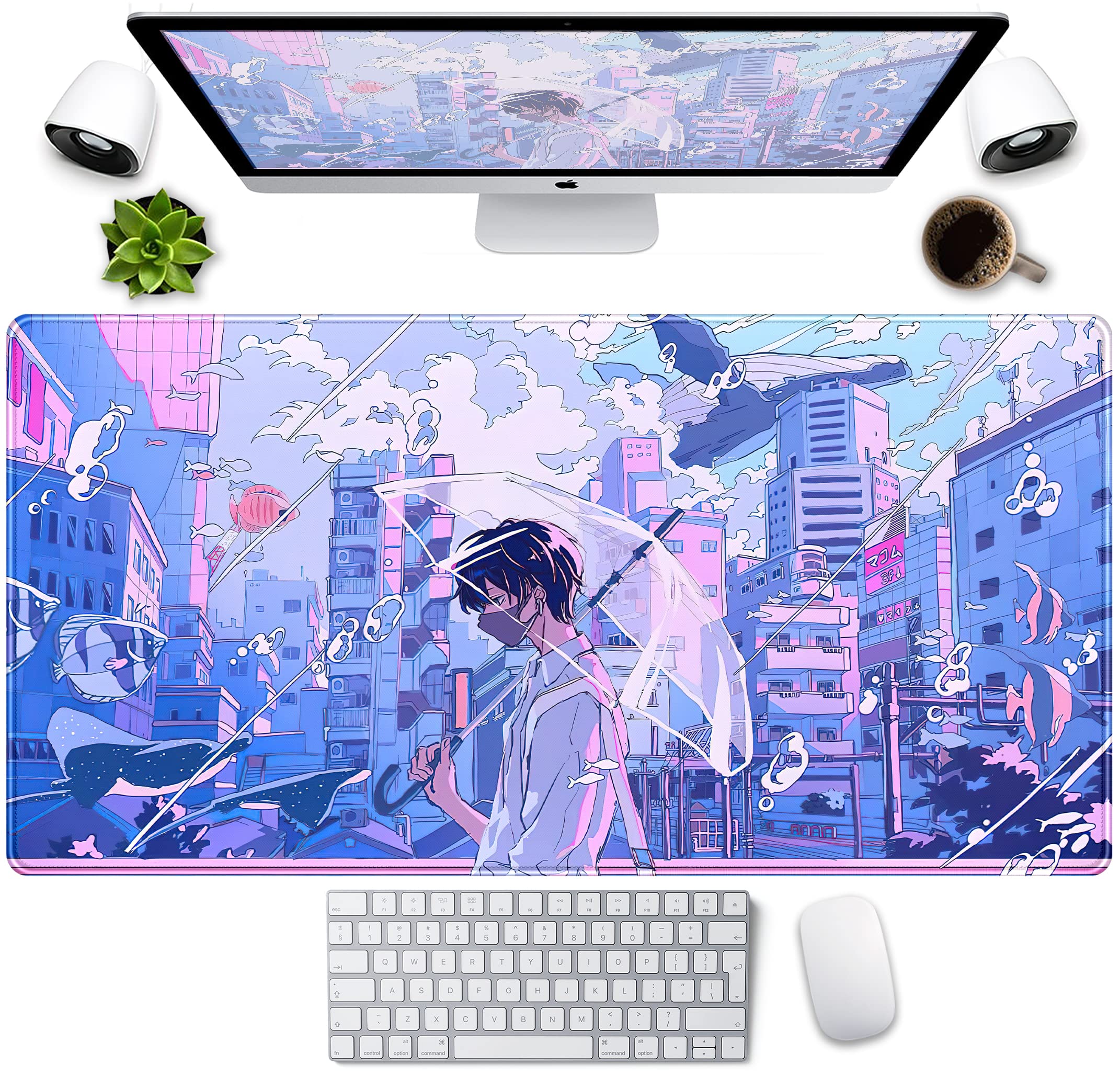 ALLGOOD】Anime Printed MousePad Large Rubber Pc Computer Gaming Play Mat  Mouse Pad