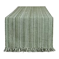 DII Variegated Tabletop Collection, Table Runner, 13x108, Artichoke Green