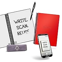 Rocketbook Core Reusable Smart Notebook | Innovative, Eco-Friendly, Digitally Connected Notebook with Cloud Sharing Capabilities | Lined, 6