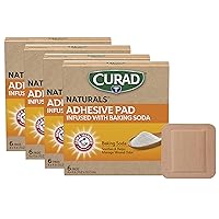 CURAD Naturals ARM & Hammer Baking Soda Adhesive Pads 4