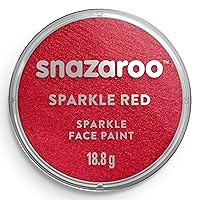 Snazaroo Sparkle Face and Body Paint, 18.8g (0.66-oz) Pot, Sparkle Red
