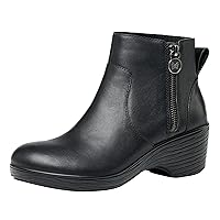 Alegria Serina Womens Leather Wedge Ankle Boots