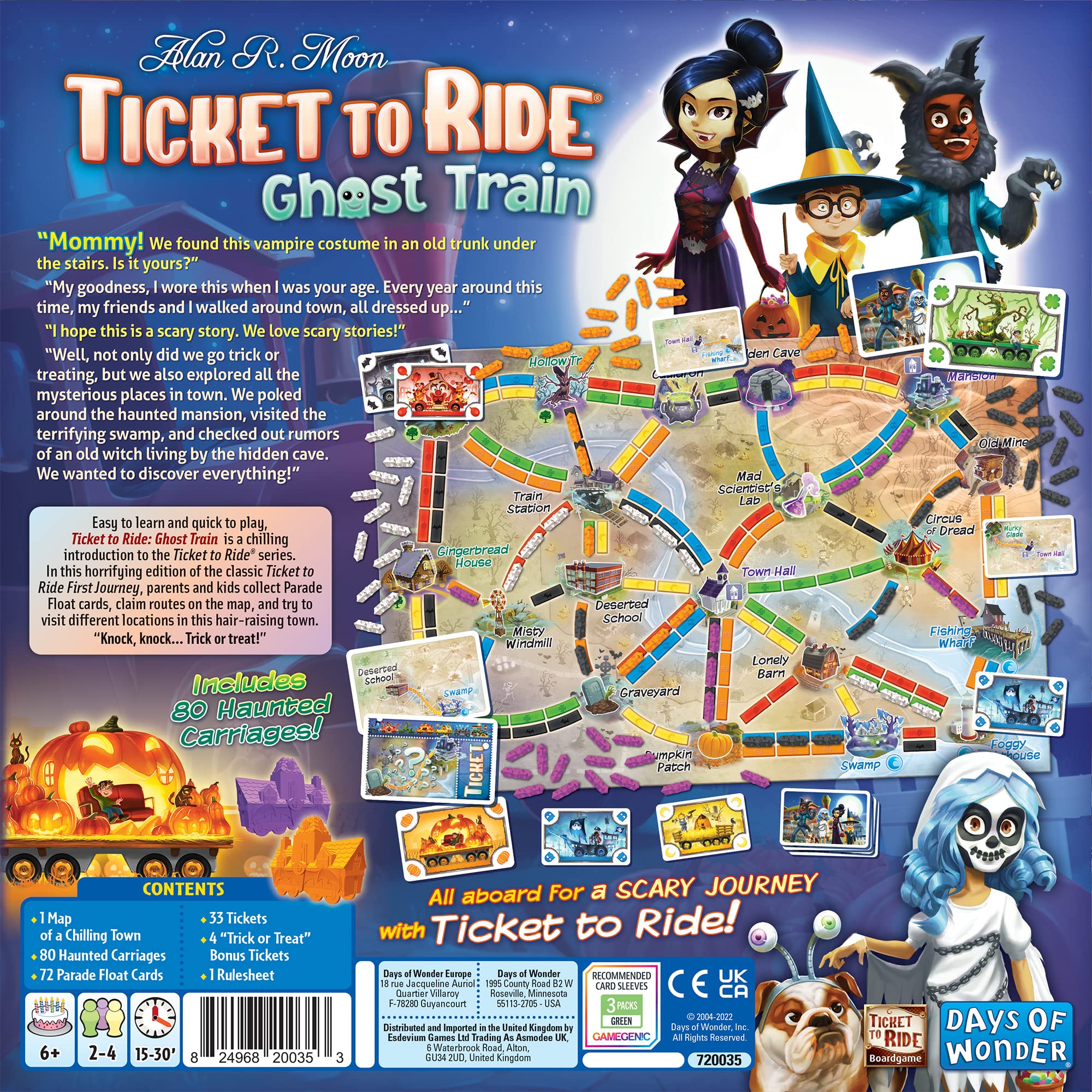 Ticket to Ride Ghost Train Board Game | Train Themed Strategy Game | Fun Family Adventure Game for Adults and Kids | Ages 6+ | 2-4 Players | Average Playtime 15-30 Minutes | Made by Days of Wonder