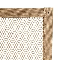 Roving Cove Stair Banister Guard 5ft x 3ft, Railing Safety Net for Baby Proofing, Child Safety Gate Cover, Balcony Mesh Netting, Almond Brown