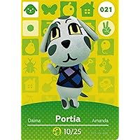 Nintendo Animal Crossing Happy Home Designer Amiibo Card Portia 021/100 USA Version