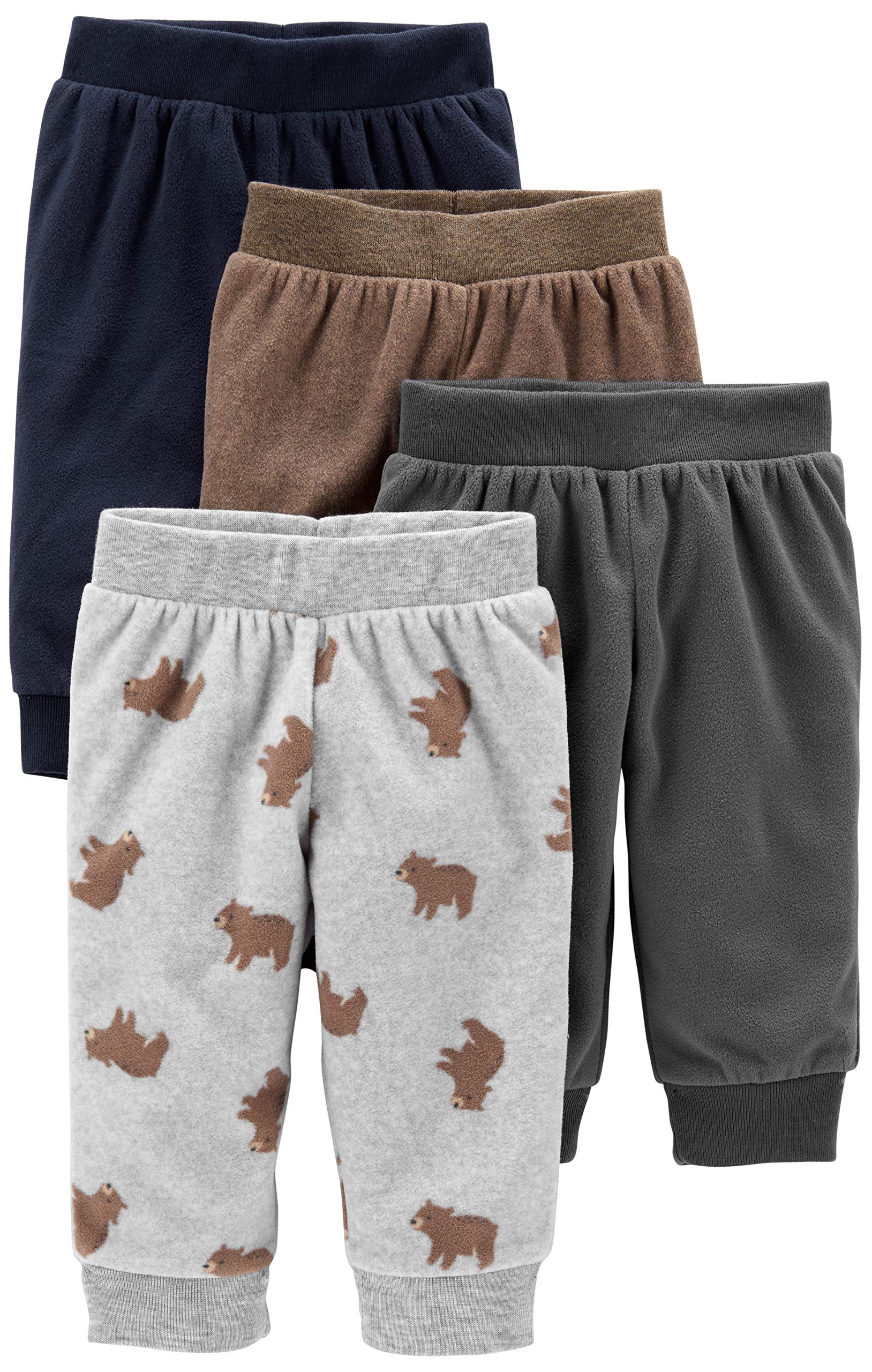 Simple Joys by Carter's Unisex Babies' Fleece Pants, Pack of 4