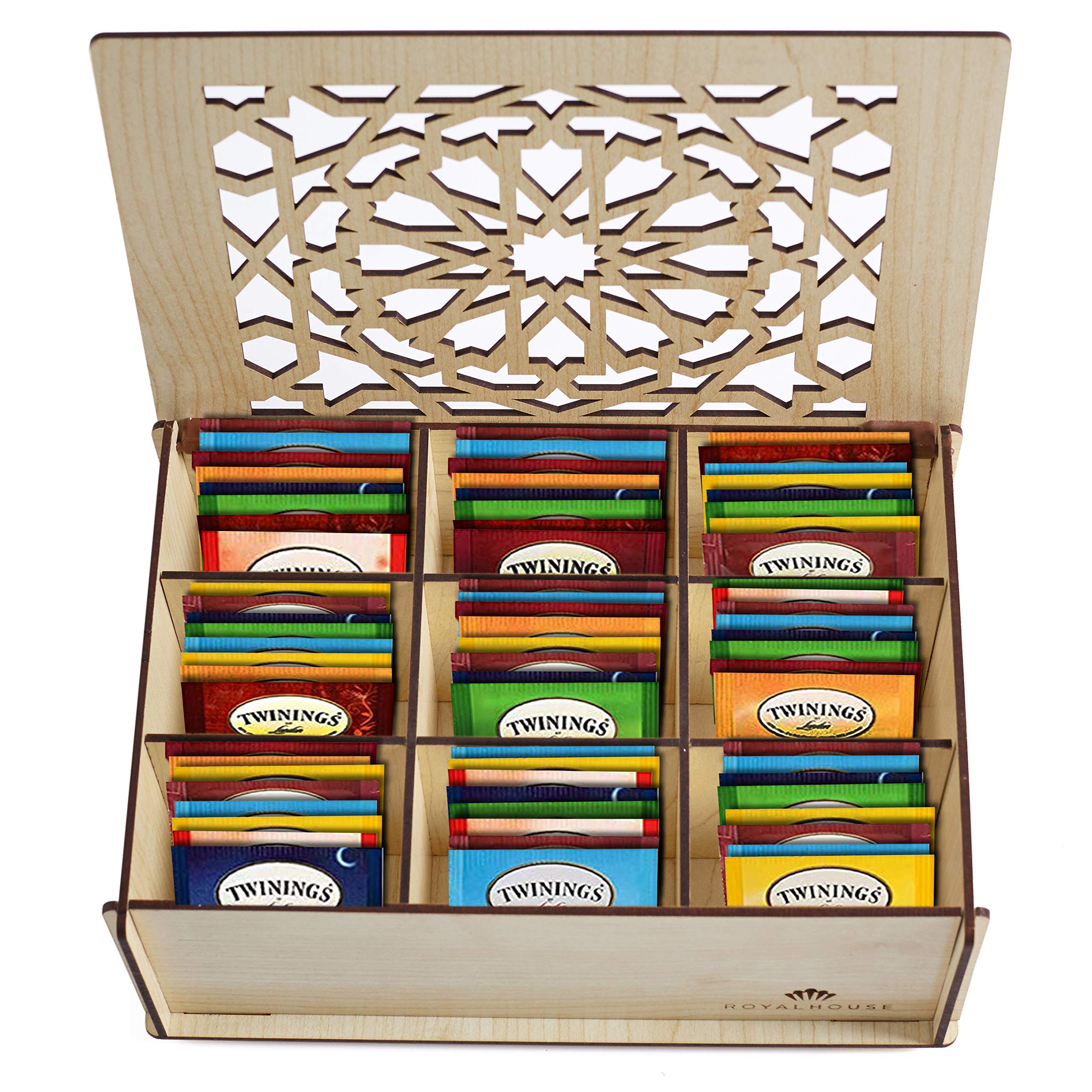 Twinings Tea Bags Sampler Assortment Box - 80 COUNT - Perfect Variety Pack in Wood (MDF) Gift Box - Gift for Family, Friends, Coworkers (White)…