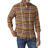 Amazon Essentials Men's Slim-Fit Long-Sleeve Two-Pocket Flannel Shirt-Discontinued Colors