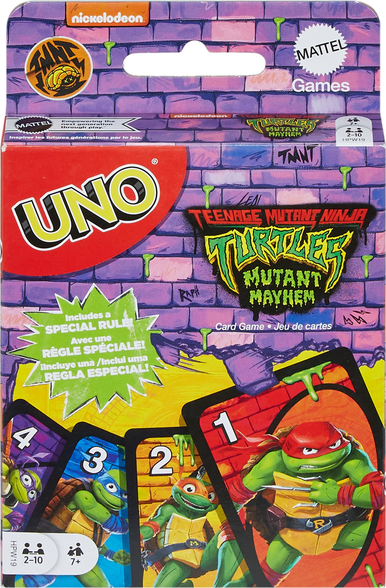 UNO Teenage Mutant Ninja Turtles Mutant Mayhem Card Game for Family Night, Travel & Camping