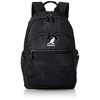 Kangol Backpack, Embroidered Logo, Mesh Pocket, 2 Layers, Lightweight, Multi-functional, Can Store a PC, White