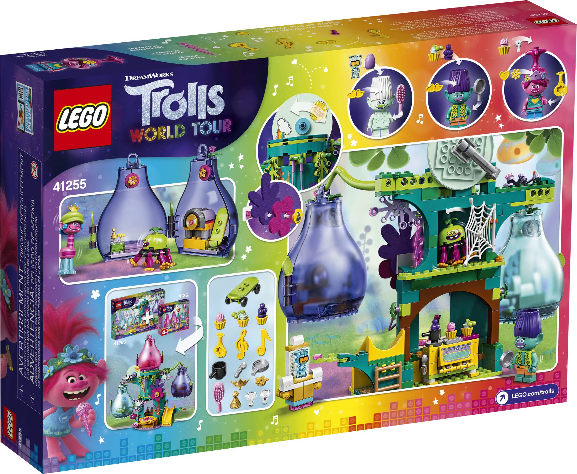 LEGO Trolls World Tour Pop Village Celebration 41255 Trolls Tree House Building Kit for Kids (380 Pieces)