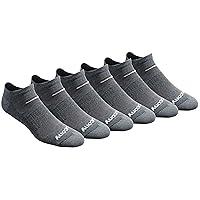 Saucony Men's Multi-Pack Mesh Ventilating Comfort Fit Performance No-Show Socks