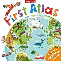 First Atlas-Travel the World with this Brightly Colored Atlas-Includes over 20 Maps and a World Map Poster First Atlas-Travel the World with this Brightly Colored Atlas-Includes over 20 Maps and a World Map Poster Hardcover Paperback