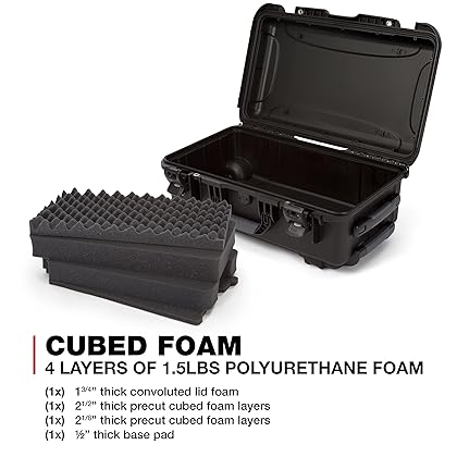 Nanuk 935 Waterproof Carry-On Hard Case with Wheels and Foam Insert - Black