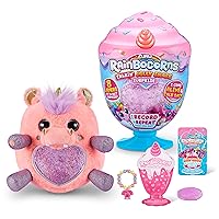 Rainbocorns Jelly Shake Surprise Series 2 Hippo by ZURU Cuddle Plush Scented Stuffed Animal, Slime Mix, Talkback Feature and More, Ages 3+ (Hippo)