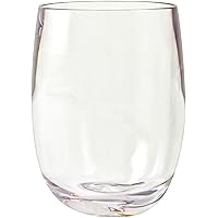 Strahl Unbreakable Stemless Osteria Bordeaux Wine Glass, Design Shatterproof Polycarbonate Clear Glassware Glasses, Heavy Duty Premium Restaurant Grade for Beverages, 13 Oz 384ml, 408401, Set of 4