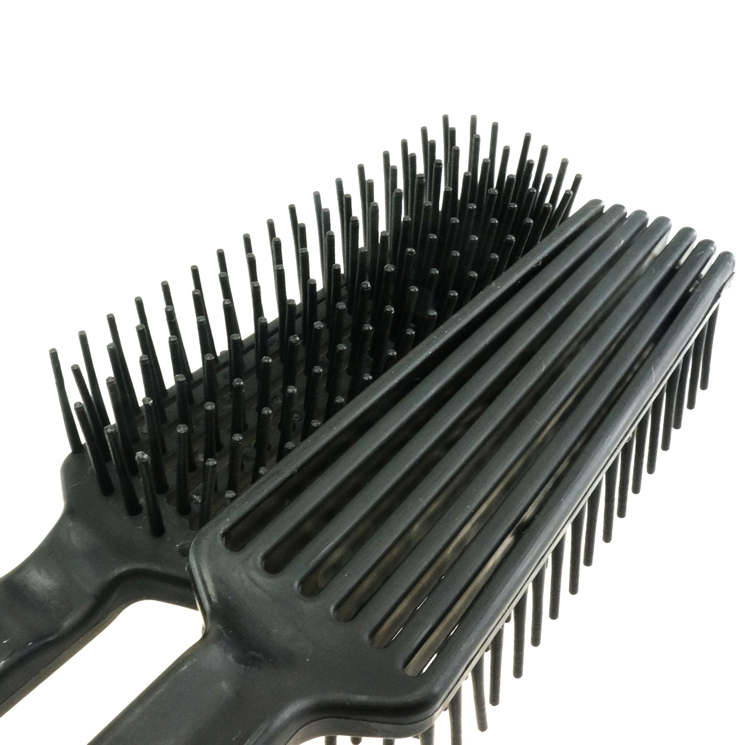 SXYH 2pcs Horse Pet Detangler Plastic Comb for Long Tail Mane Forky Comb (Black)