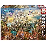 Educa - Dreamtown - 8000 Piece Jigsaw Puzzle - Puzzle Glue Included - Completed Image Measures 75.59