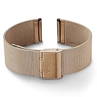 Timex 20mm Stainless Steel Mesh Bracelet – Rose Gold-Tone with Self-Adjust Clasp