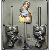 Easter Bunny with Bow Lollipop Chocolate Candy Mold Easter 1836