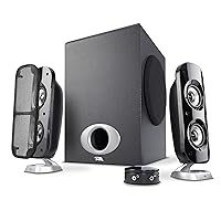 Cyber Acoustics CA-3810 2.1 Multimedia Speaker System with Subwoofer, 80 Watts Peak Power, Strong Bass, Perfect for Music, Movies, and Games