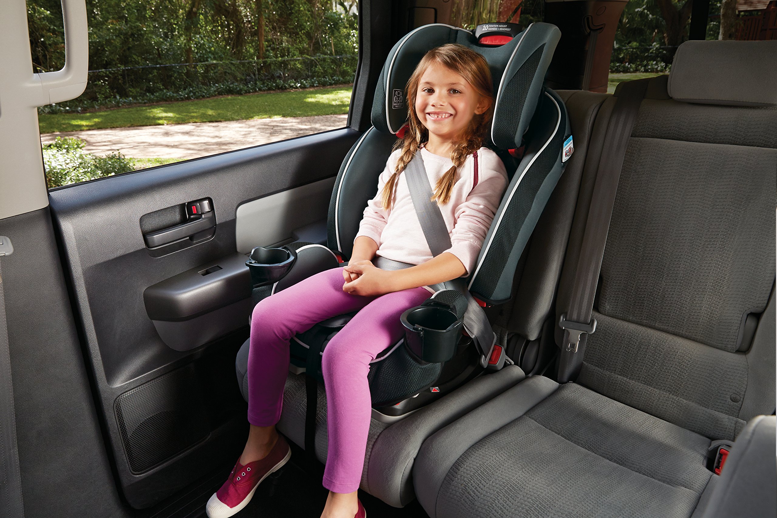 Graco Slimfit 3 in 1 Car Seat -Slim & Comfy Design Saves Space in Your Back Seat, Darcie, One Size