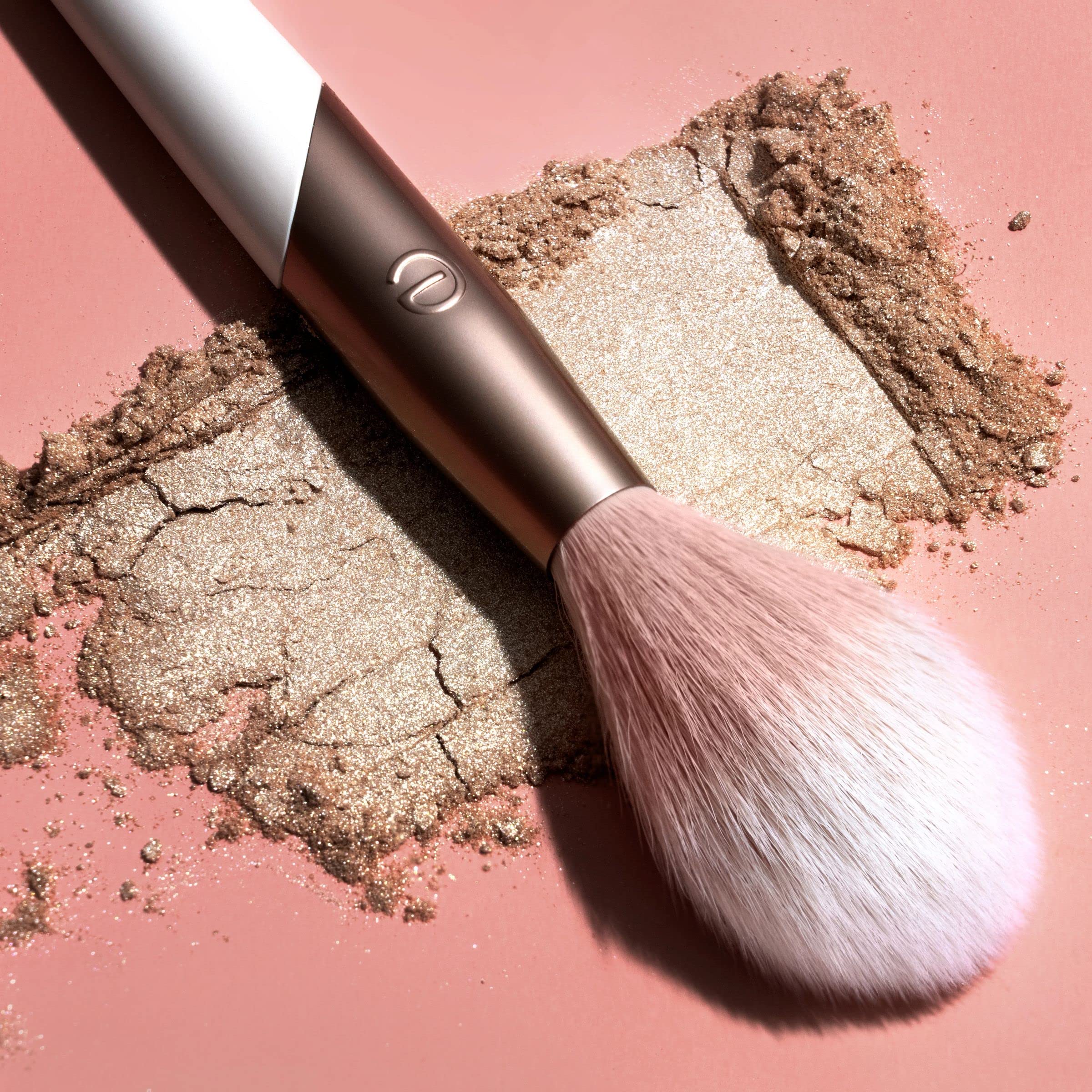 EcoTools Luxe Soft Highlighter Makeup Face Powder Brush, Sheer, Luminous Glow, Premium Quality Makeup Brush, Ultra Soft, Synthetic Bristles, Eco Friendly Face Brush, Cruelty-Free, 1 Count