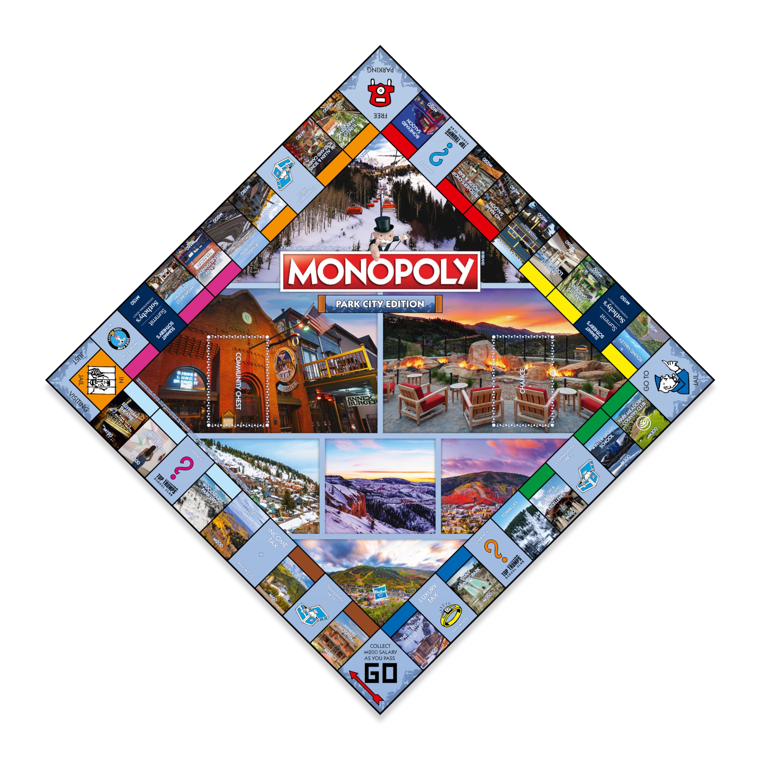 Park City Monopoly Family Board Game, for 2 to 6 Players, Adults and Kids Ages 8 and up, Buy, Sell and Trade Your Way to Success