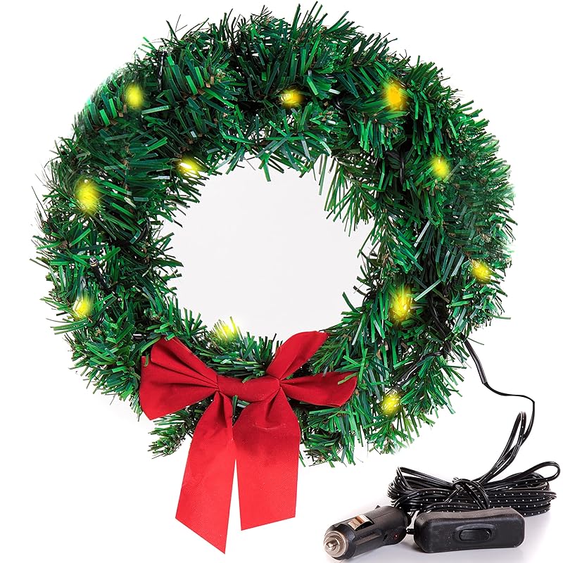 Mua Car Wreath Decoration with Led Lights - Christmas Decorations ...
