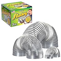 Just Play The Original Slinky® Brand Fidget Toy Pack: 1 Giant, 1 Classic, and 1 Slinky Junior Walking Metal Spring Toy, Kids Toys for Ages 5 Up