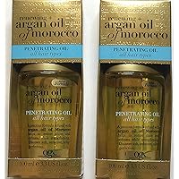 Organix Renewing Moroccan Argan Penetrating Oil, 3.3 Fl Oz (Pack of 2)