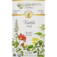Celebration Herbals Organic Nettle Leaf Tea Caffeine Free, Feuilles D'ortie -- 24 Herbal Tea Bags