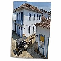 3dRose Typical Colonial Houses in The Historic Center District Paraty - Towels (twl-216114-1)