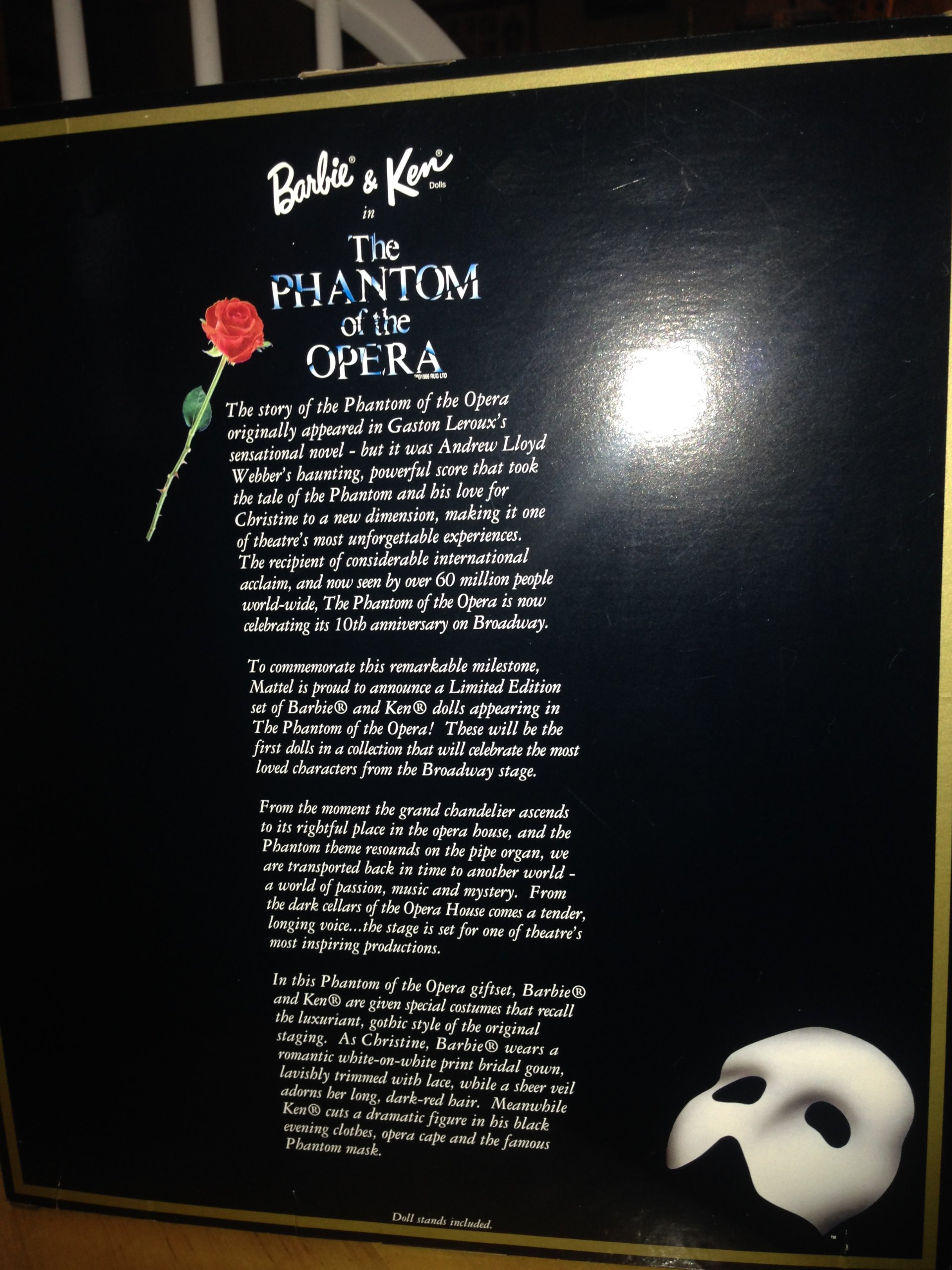 Barbie and Ken Phantom of the Opera Fao Schwartz Limited Collectible Edition